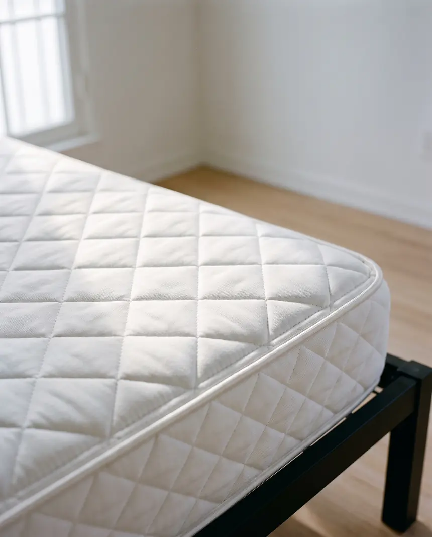 The same mattress after steam cleaning